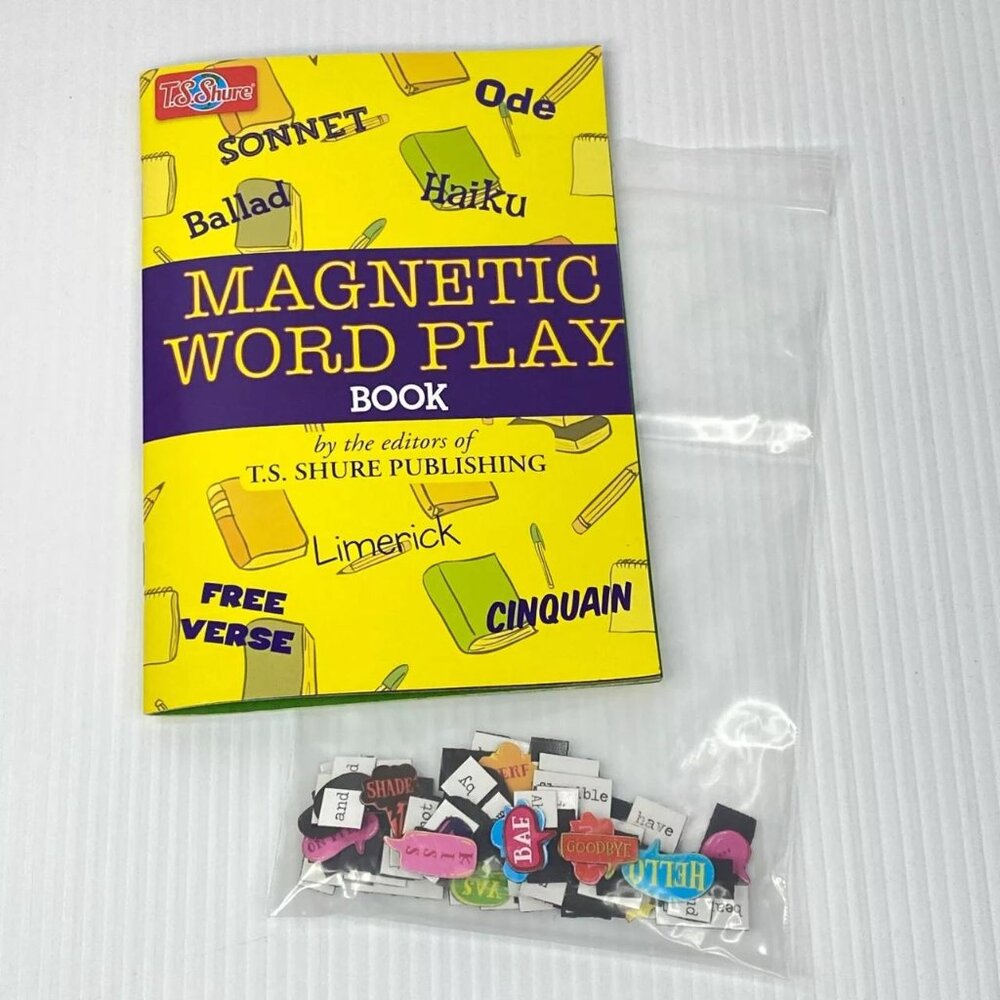 Magnetic Word Play Book Paperback + Word Magnets